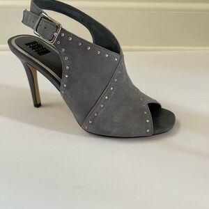 Studded Gray Suede White House Black Market Women's Heels.  Size 6